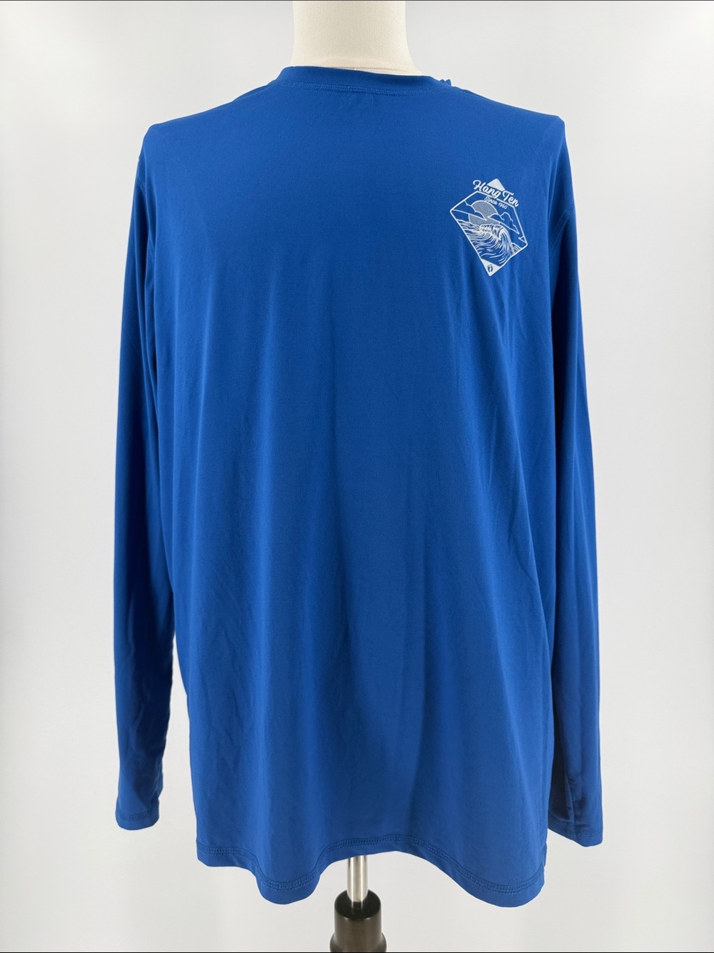 Hang Ten Men's Long Sleeve Tee in Royal Blue with White Chest Logo